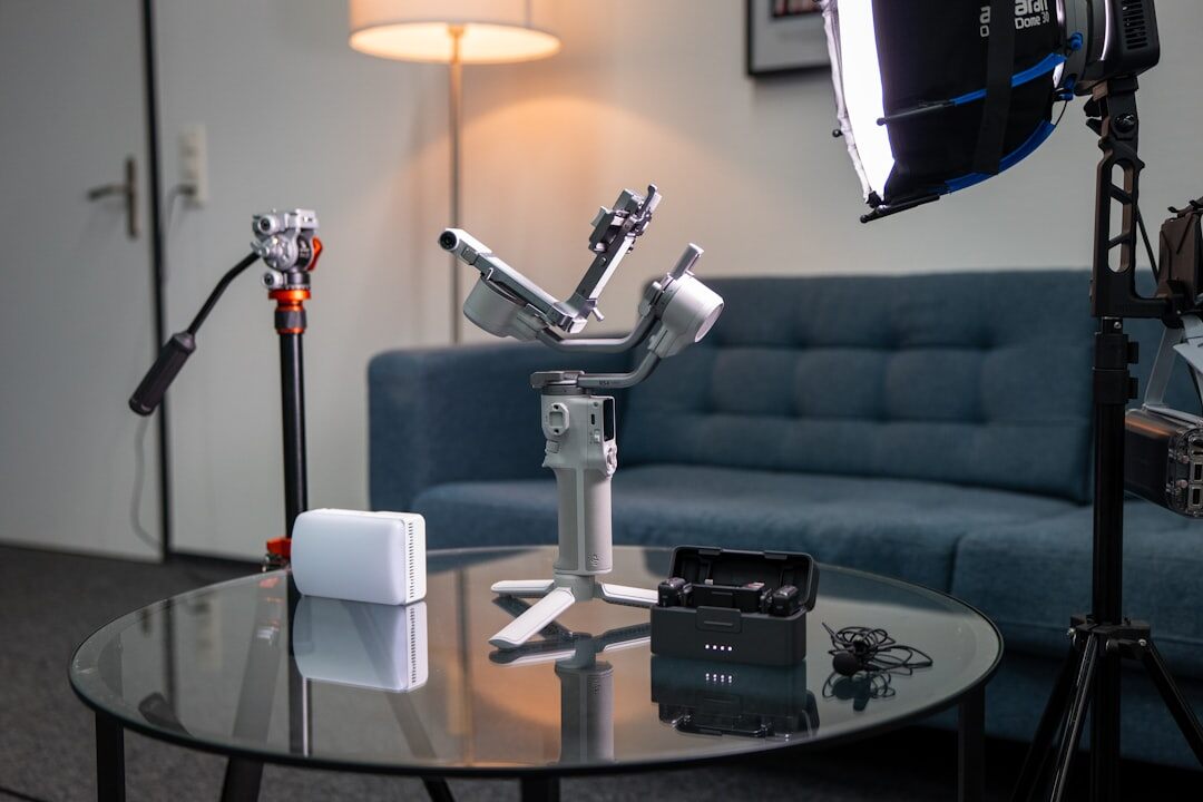 Podcaster recording in a professional audio studio