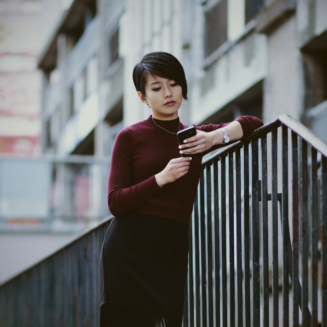 Professional woman podcast host portrait